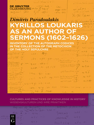 cover image of Kyrillos Loukaris as an Author of Sermons (1602–1626)